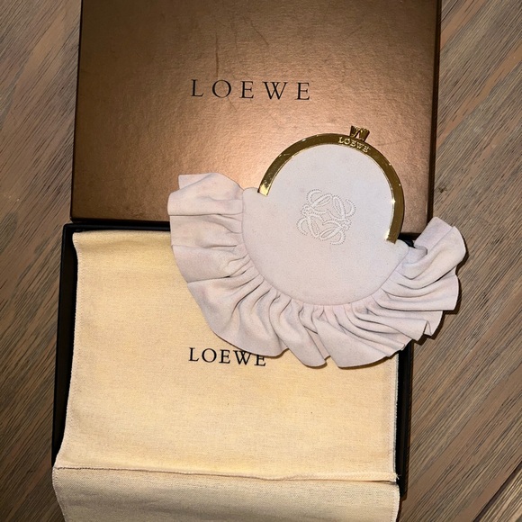 Loewe Handbags - Loewe Rare Fringe Suede Coin Purse Beige/Tan